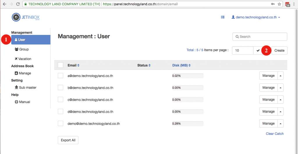  Email Panel Create New Email Account Manual EN