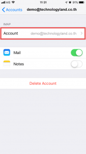 add mail account ios